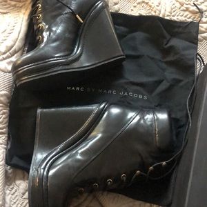 Black Treaded Combat Boots by Marc Jacobs main image 0